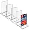 Azar Displays Silver Double-Sided Clear Acrylic Frames with Accent Trim 4 W x 6 H, 5PK 152792-SLV-5PK - alternate 1